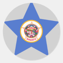 Minnesota Star Round Sticker
