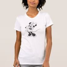 Minnie Mouse Black and White T Shirts