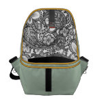 Mint and Saffron Bag (interior pattern) Messenger Bags