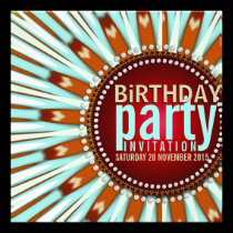 Mint Bohemian Sunshine flower Birthday Party invitations