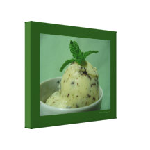 Mint Chocolate Chip Ice Cream Frozen Dessert Canvas Print