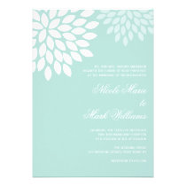 Mint Chrysanthemums Wedding invitations