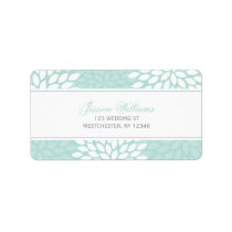 Mint Chrysanthemums Wedding labels