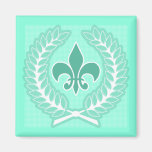 Mint Fleur-De-Lis Magnet magnets