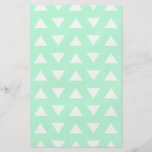 Mint Green and White Geometric Pattern. Flyers