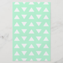 Mint Green and White Geometric Pattern. Flyers