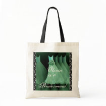 MINT GREEN Bridesmaid Dresses Cotton Tote Bag