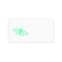 Mint Green Butterfly. Custom Address Labels