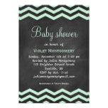 Mint Green Chalkboard Baby Shower Invite