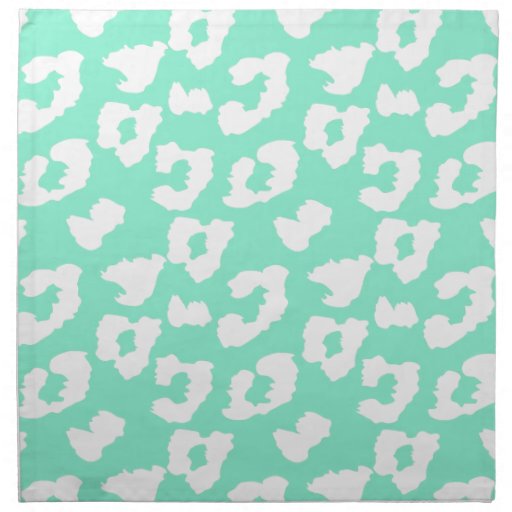 Mint Green Cheetah Leopard Print Napkins Zazzle