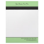 Mint Green Ribbon Business Letterhead
