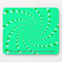 "MINT GREEN SWIRLIES", Mousepad