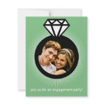 Mint Green The Ring Photo Engagement Party invitations