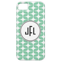 Mint Green & White Trendy pattern, iPhone 5 iPhone 5 Cover