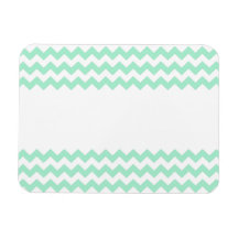 Mint green zig zags zigzag chevron pattern magnet