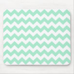 Mint green zig zags zigzag chevron pattern mouse pads