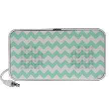 Mint green zig zags zigzag chevron pattern travel speaker