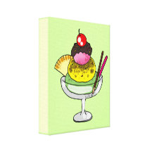 Mint ice cream gallery wrapped canvas