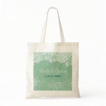 Mint Lace Tote - Customize Tote Bags