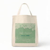 Mint Lace Tote - Customize Bag