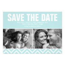 Mint Modern Wedding Save the Date invitations