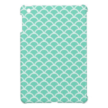 Mint Scallop Pattern iPad Mini Cases