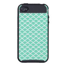 Mint Scallop Pattern iPhone 4 Cases