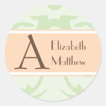 Minty Green Customize Last and First Name Sticker