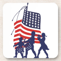 Minute Men and American Flag Coasters