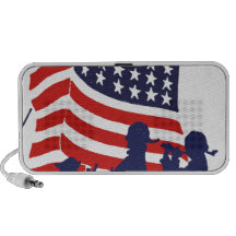 Minute Men and American Flag PC Speakers