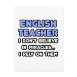 Miracles and English Teachers Postcard