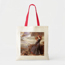 Miranda The Tempest by John William Waterhouse Tote Bags