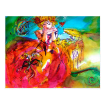 MIRANDOLINA ,Venetian Carnival Mask Postcards