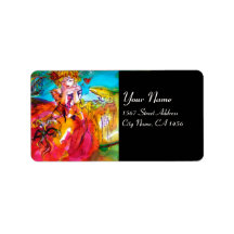 MIRANDOLINA  / Venetian Carnival Masks Personalized Address Label