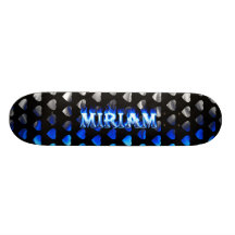 Miriam blue fire Skatersollie skateboard.