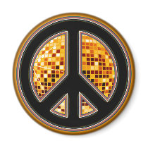 MIRROR BALL PEACE SIGN MAGNETS