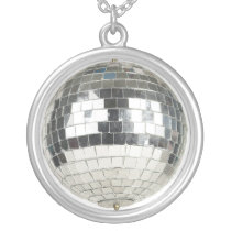 Mirror Ball Pendant Necklace