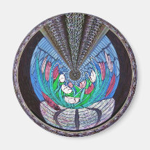 Mirror Tulips Fractal Magnet