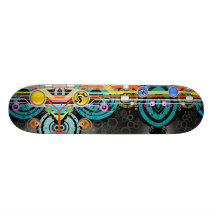 Mirrored Circles Custom Skate Board