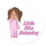 Mis behaving round stickers