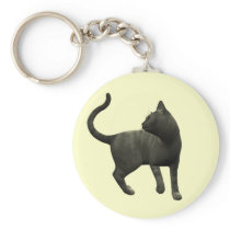 Mischievous Black Cat Key Chain