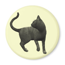 Mischievous Black Cat Magnet