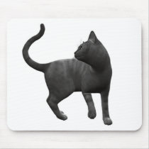 Mischievous Black Cat Mouse Pad