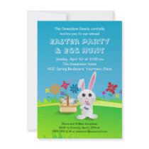 Mischievous Easter Bunny Party Invitation