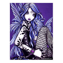 Misha Tattooed Butterfly Faery Fantasy Post Card