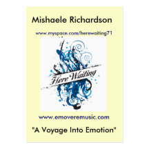 Mishaele Richardson, "un voyage… Modèle De Carte De Visite