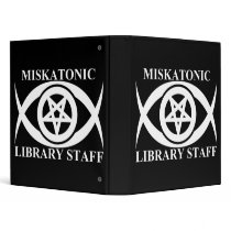 MISKATONIC LIBRARY STAFF VINYL BINDERS