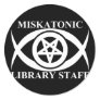 MISKATONIC LIBRARY STAFF ROUND STICKERS