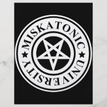 MISKATONIC UNIVERSITY PERSONALIZED FLYER
