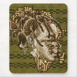 Miss Africa Afrique Ethnic map of Africa Art Mousepads